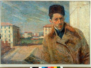 セルフポートレイト 作： Umberto Boccioni