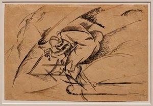 サイクリストのダイナミズムに関する研究 作： Umberto Boccioni