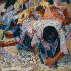 ストリートペイバーズ、1914年。 作： Umberto Boccioni