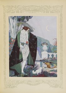 彼は大きな金色の鯉を見た、「Contes du Temps Jadis」または「Tales from Times Past」のイラスト、p.14 作： Umberto Brunelleschi