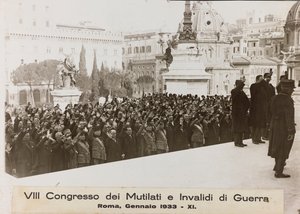 "第8回戦時下死傷者会議 - 1933年1月ローマ - 11" (モノクロ写真)