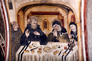 聖ベネディクトと聖スコラスティカの最後の会話、ウンブリアの学校 作： Umbrian School