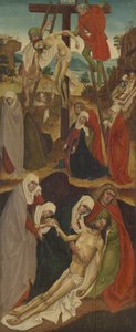 受難の駅とキリストの磔刑の祭壇画 作： Unbekannt (Oberbayerischer Meister, Ende 15. Jh., Werkstatt Jan Polak)
