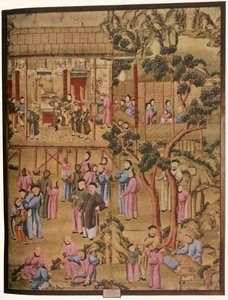 18世紀の清朝様式の中国の壁紙、1934年。 作： Unbekannt