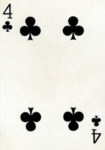 Goodall＆Son Ltd.のトランプのデッキからのクラブ4つ、c1940 作： Unbekannt
