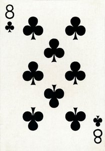 Goodall＆Son Ltd.のトランプのデッキからの8つのクラブ、c1940