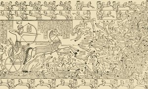テーベのラーセウムからの戦闘シーン、1890年。 作： Unbekannt