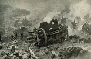 1919年、フランスのアルゴンヌにおけるドイツの立場に対する華麗な攻撃。 作： Unbekannt