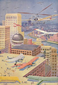 未来の都市、1927 作： Unbekannt