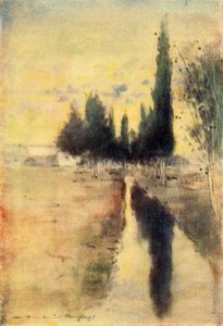 「エデンバーグ近くのオランダの村」、1902 年。 作： Unbekannt