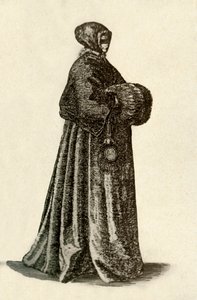 1640年、1937年、アウトドアドレスを着たオランダ人女性。 作： Unbekannt