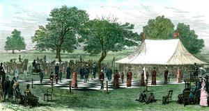 チェスでの生きている作品のゲーム、1882 作： Unbekannt