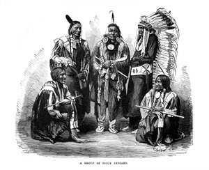 スー族インディアンのグループ、1872