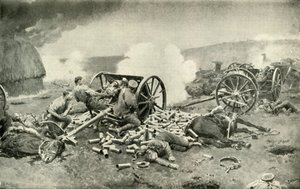 1919年、コンピエーニュ近郊の王立大砲の英雄的行為。 作： Unbekannt