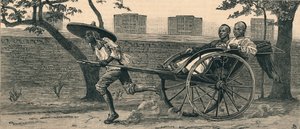Jinriksha、または中国の手押し車、c1883。 作： Unbekannt