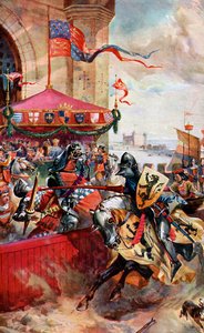 ロンドン橋の馬上槍試合、1390、c1920