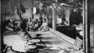 カリマンタン生まれの長い家、ボルネオ、1922 作： Unbekannt