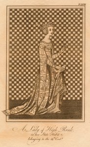 14世紀に属する高貴な女性。 作： Unbekannt