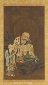 羅漢と従者、明代、1368～1644年。