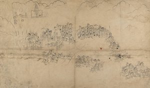 猪を狩るマハラナとその従者たち 18世紀初頭 作： Unbekannt