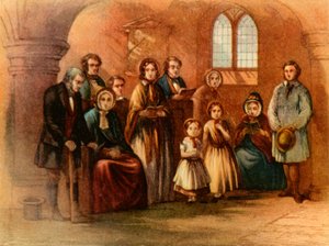 「ビクトリア朝中期の会衆」、1860年、1947年。 作： Unbekannt