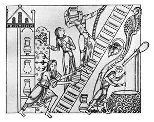 ノーマン執事とその助手、1910年 作： Unbekannt