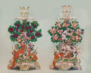チェルシーのローソク足のペア、c18世紀 作： Unbekannt