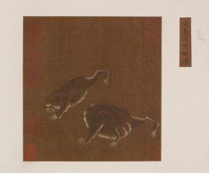 3 本足のヒキガエルのペア、明王朝、1368-1644 年。 作： Unbekannt