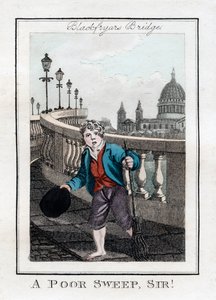 A Poor Sweep、Sir !、ブラックフライアーズブリッジ、ロンドン、1805 作： Unbekannt