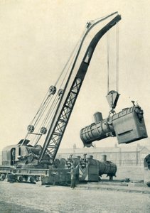 鉄道走行クレーン、1922年。