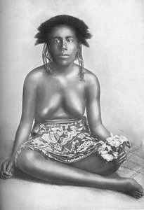 ネイティブドレスを着たソロモン島の女性、1902年 作： Unbekannt