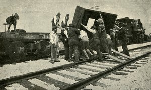 特別な商品の列車が軌道に乗る1901。 作： Unbekannt