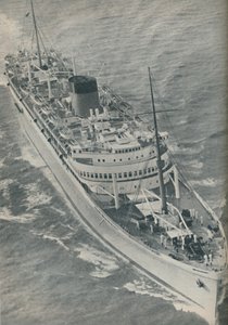 ツインスクリューモーターシップ、ハーランドとウォルフによって建設されたスターリング城、1937 作： Unbekannt