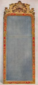 レッドラッカーで装飾されたフレーム内の非常にまれなc1720のピアグラス、c1720、1936 作： Unbekannt