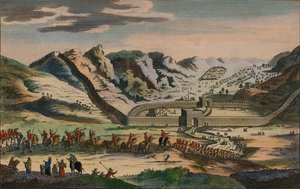 1782年の有名な万里の長城の眺め 作： Unbekannt