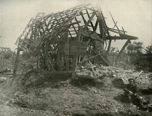 西部戦線の村、1919年。 作： Unbekannt