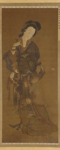 女と蝶、明代、16～17世紀。 作： Unbekannt