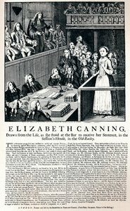 エリザベス・カニング事件の1754年の広報、1915年 作： Unbekannt