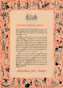 1939年に選ばれた有名なジョッキーアブドゥラス 作： Unbekannt