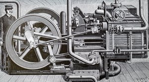 生鮮食料品を運ぶ船のための冷凍機 作： Unbekannt