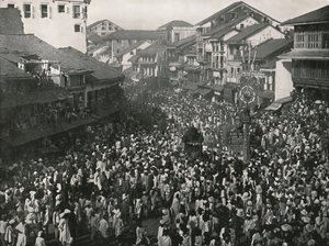 偉大なネイティブの行列、ボンベイ、インド、1895年。 作： Unbekannt