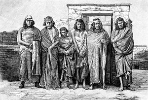 アルゼンチンのパタゴニア人のグループ、1895年 作： Unbekannt