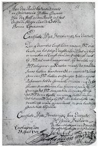 1931年18世紀、オランダの東インド会社からウィレムアドリアンファンデルシュテルへの手紙 作： Unbekannt