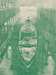 建設中の軽巡洋艦、c1917 1919 作： Unbekannt