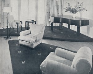イアンヘンダーソン＆Co.、1935年にロンドンで設計および実施されたラウンジ