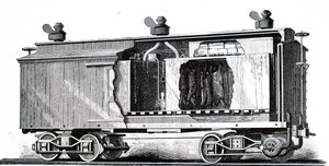 鉄道用の冷蔵車です。 作： Unbekannt