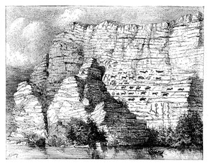 エニセイ川のほとりの岩碑文、1895 作： Unbekannt