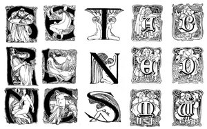 装飾的な頭文字のセット、1898 作： Unbekannt