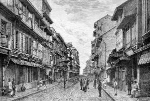 1895年、インドのボンベイの通り 作： Unbekannt