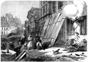 包囲と砲撃の際のストラスブールの通り、1870年のプロイセン戦争 作： Unbekannt